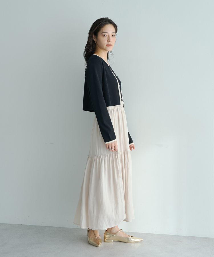 YECCA VECCA「【2点SET】カーディガンセットワンピース」|ワンピース|