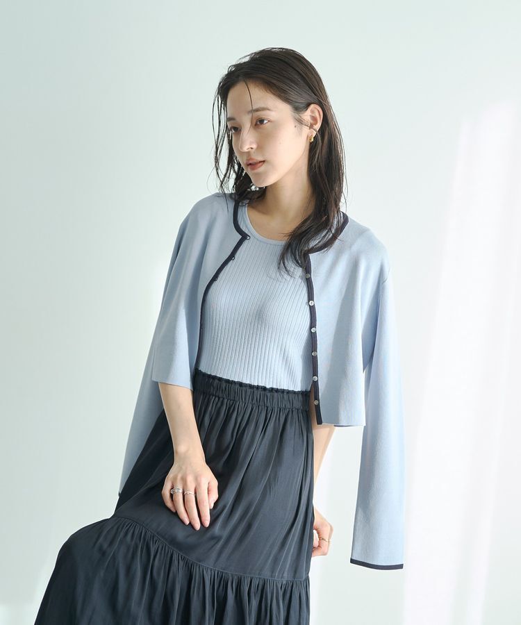 YECCA VECCA「【2点SET】カーディガンセットワンピース」|ワンピース|