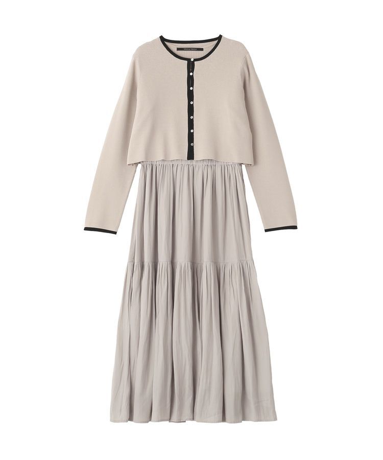 YECCA VECCA「【2点SET】カーディガンセットワンピース」|ワンピース|