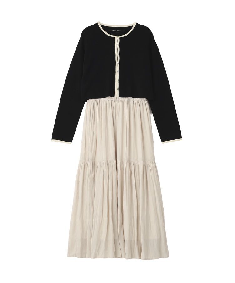 YECCA VECCA「【2点SET】カーディガンセットワンピース」|ワンピース|