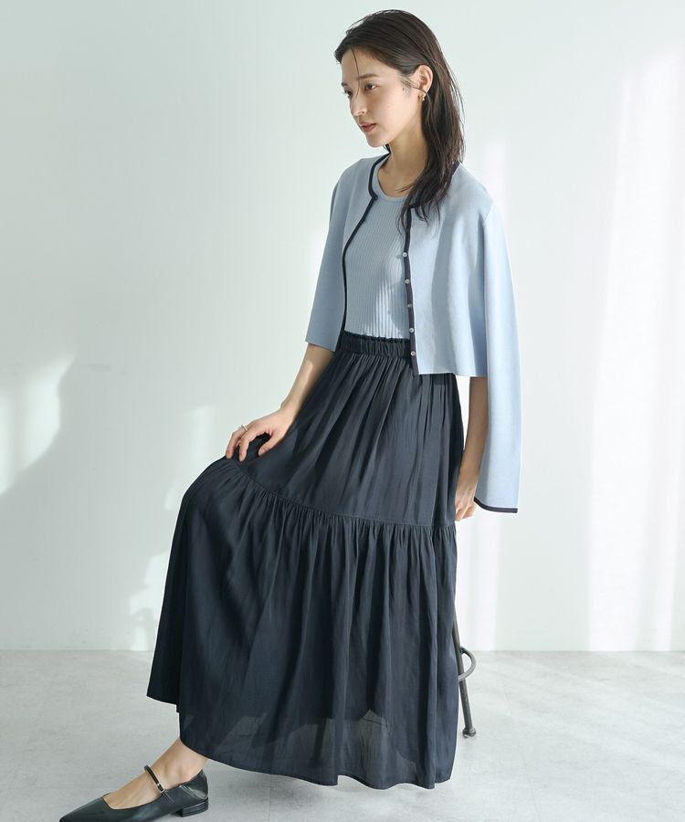 YECCA VECCA「【2点SET】カーディガンセットワンピース」|ワンピース|Light Blue