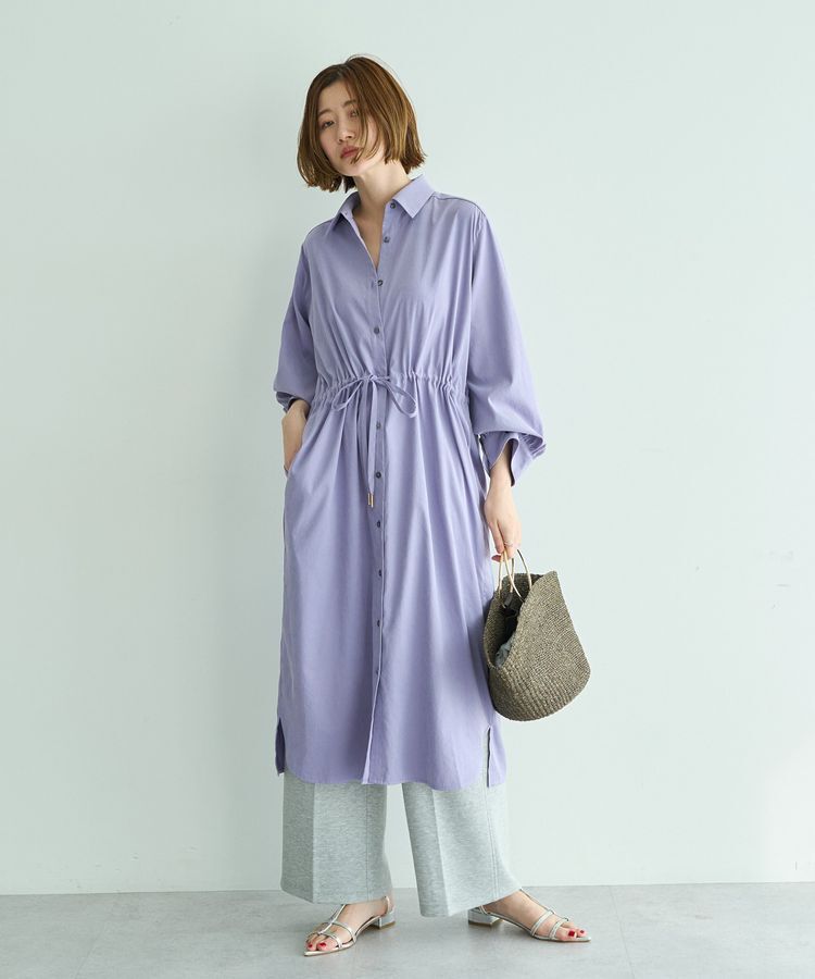 YECCA VECCA「UVカット2way袖バルーンワンピース」|ワンピース|Lavender