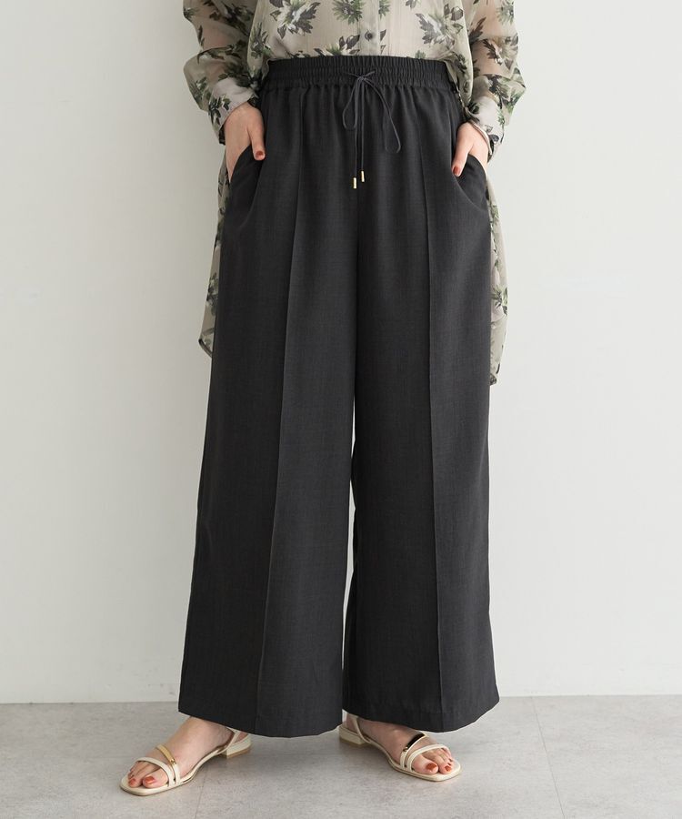 YECCA VECCA「【UVカット】サラサライージーワイドパンツ」|その他|Charcoal Gray