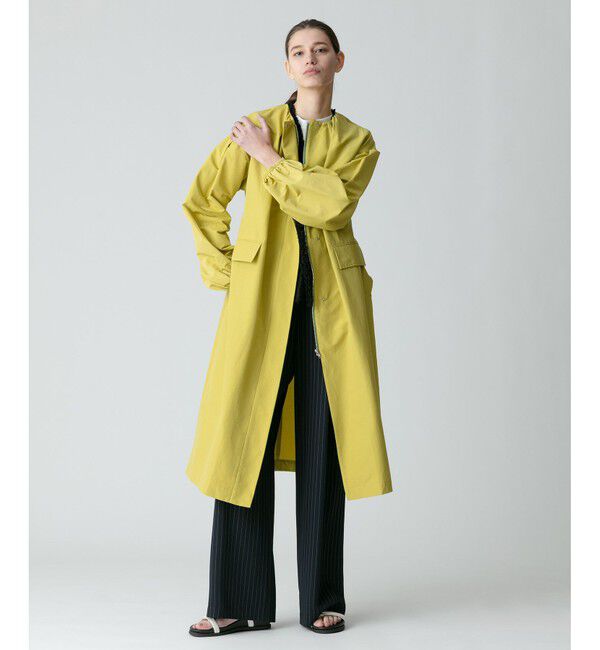 allureville「綿ナイロンクロスギャザーネックコート」|ダッフルコート|