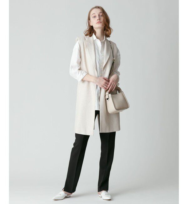 allureville「マットクロススリーブレスジャケット」|ダウンベスト・ベスト|