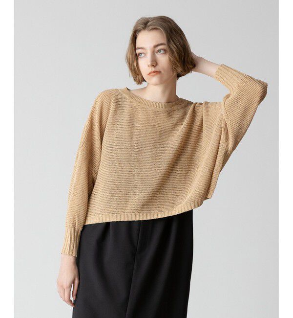 allureville「ドロップ天竺クロップドプルオーバー」|ニット・セーター|