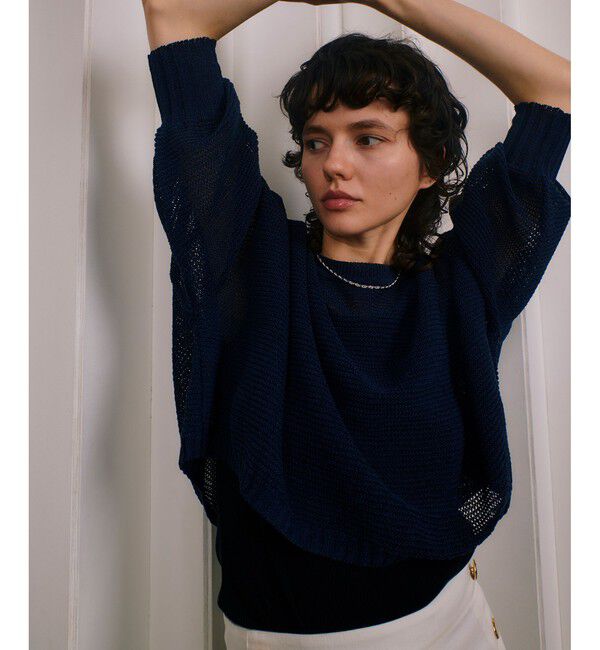 allureville「ドロップ天竺クロップドプルオーバー」|ニット・セーター|