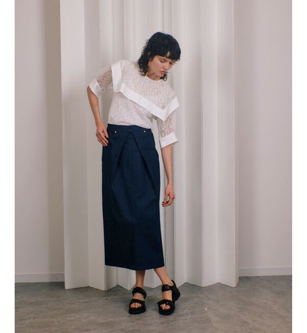 allureville「レーススクエアカラーブラウス」|シャツ・ブラウス|