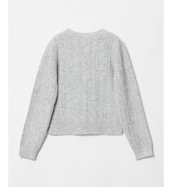 LOULOU WILLOUGHBY「【LOULOU WILLOUGHBY】フロントフリルラメプルオーバー」|ニット・セーター|