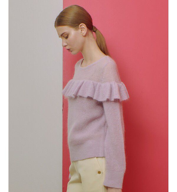 LOULOU WILLOUGHBY「【LOULOU WILLOUGHBY】モヘヤラッフルプルオーバー」|ニット・セーター|