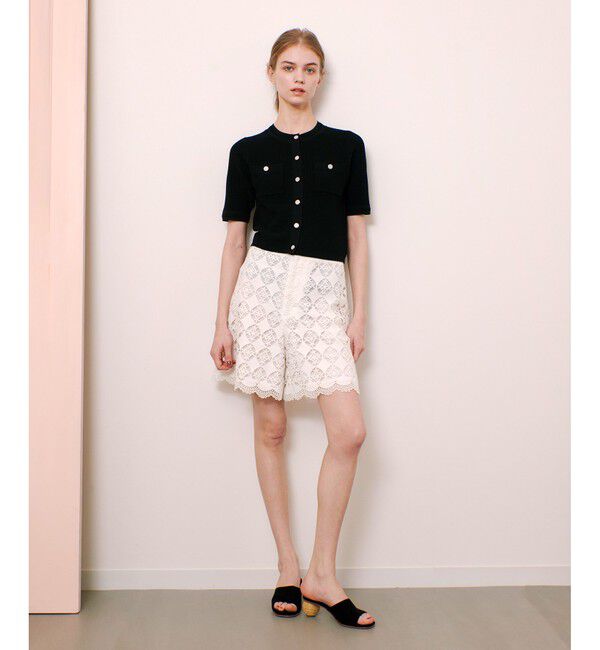 LOULOU WILLOUGHBY「【LOULOU WILLOUGHBY】ポケット付半袖カーディガン」|カーディガン|