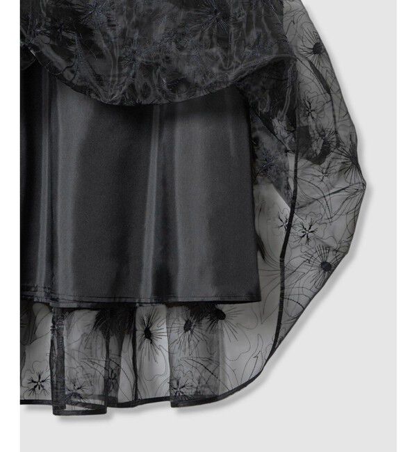 LOULOU WILLOUGHBY「【LOULOU WILLOUGHBY】オーガンジーフラワー刺繍スカート」|スカート|