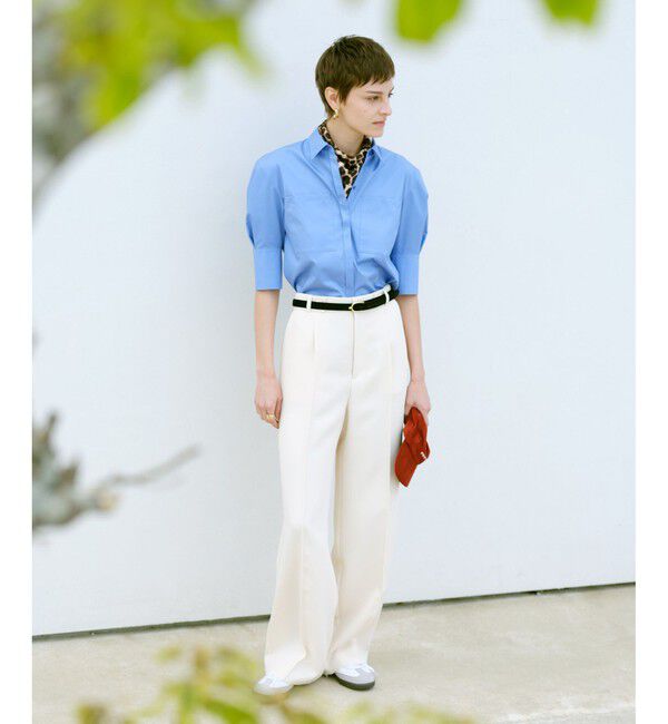 allureville「コットン混ストレッチブロードシャツ」|シャツ・ブラウス|