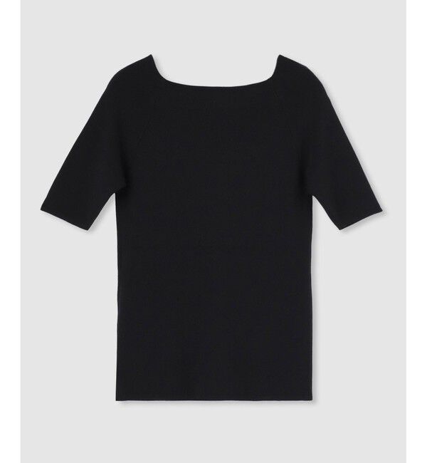 allureville「◇ 2WAY ネック5分袖プルオーバー」|ニット・セーター|