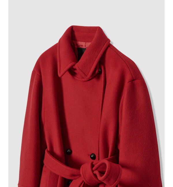 allureville「パイルメルトンデザインＰコート」|ピーコート|