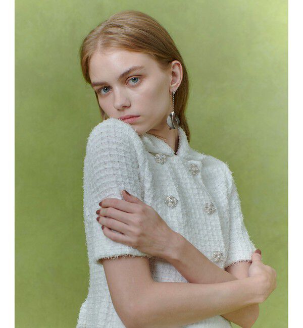 LOULOU WILLOUGHBY「【LOULOU WILLOUGHBY】ニットツィードワンピース」|ワンピース|