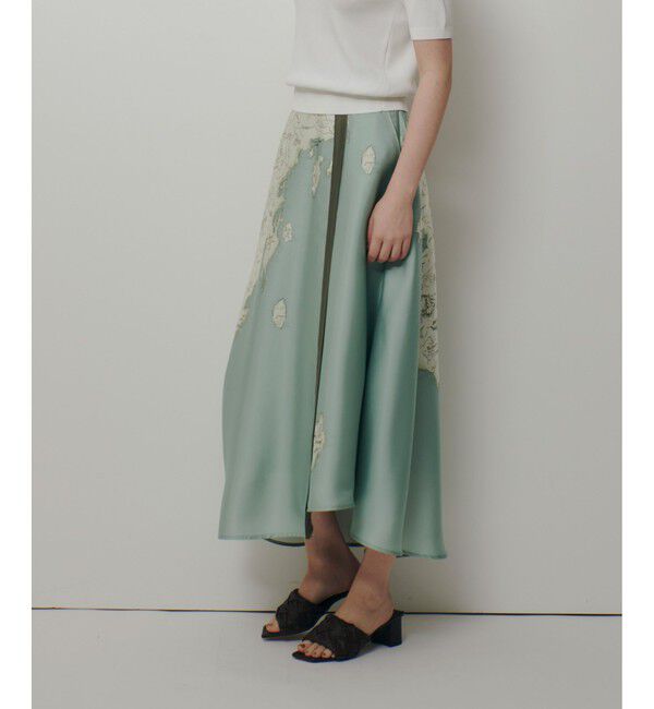 allureville「マッププリントフレアラップスカート」|フレア|