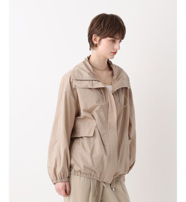 allureville「【ATELIER Line】メモリータフタスタンドカラーブルゾン」|ブルゾン・スタジャン|ベージュ