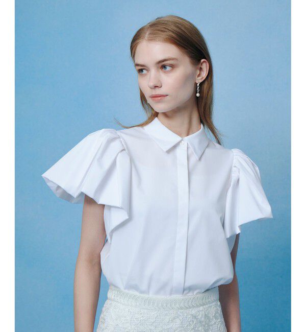 LOULOU WILLOUGHBY「【LOULOU WILLOUGHBY】バルーンスリーブシャツブラウス」|シャツ・ブラウス|