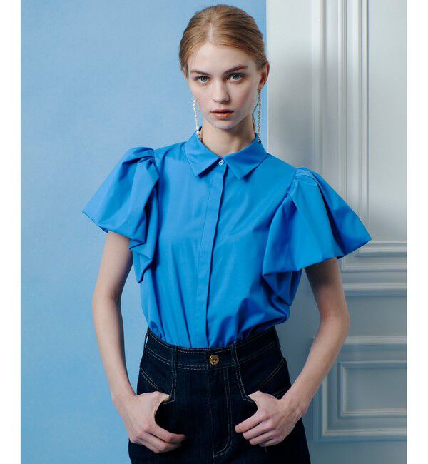 LOULOU WILLOUGHBY「【LOULOU WILLOUGHBY】バルーンスリーブシャツブラウス」|シャツ・ブラウス|