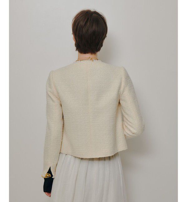 allureville「ツイードノーカラージャケット」|ノーカラージャケット|