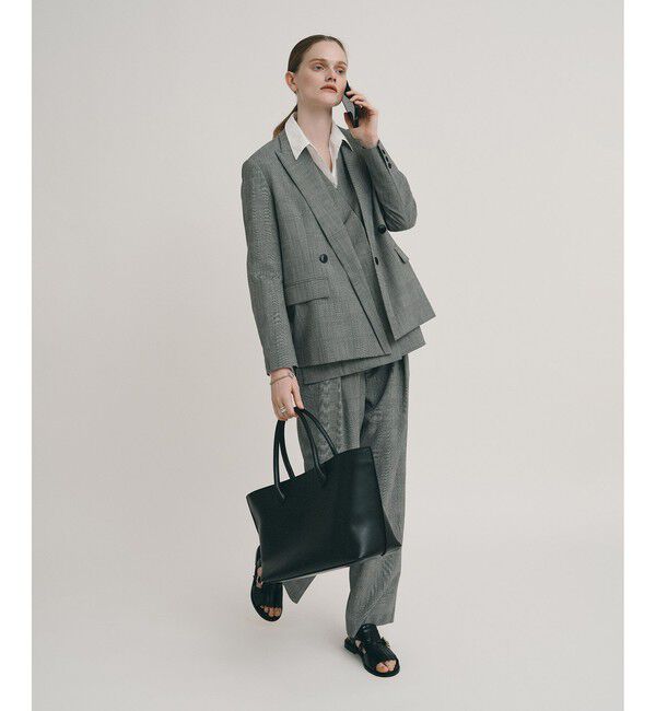 allureville「ポプリンチェックジャケット」|テーラードジャケット|