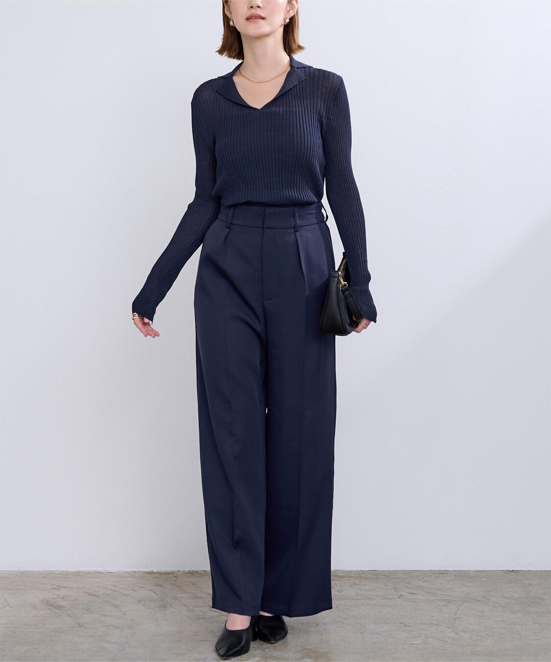 ur's「ワンタックカラーワイドパンツ」|スラックス|