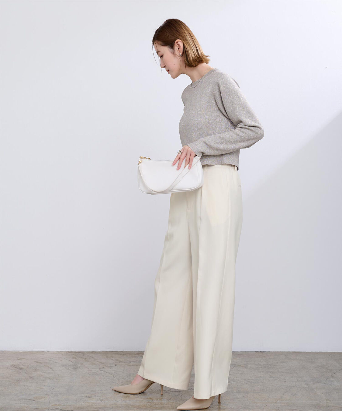 ur's「ワンタックカラーワイドパンツ」|スラックス|