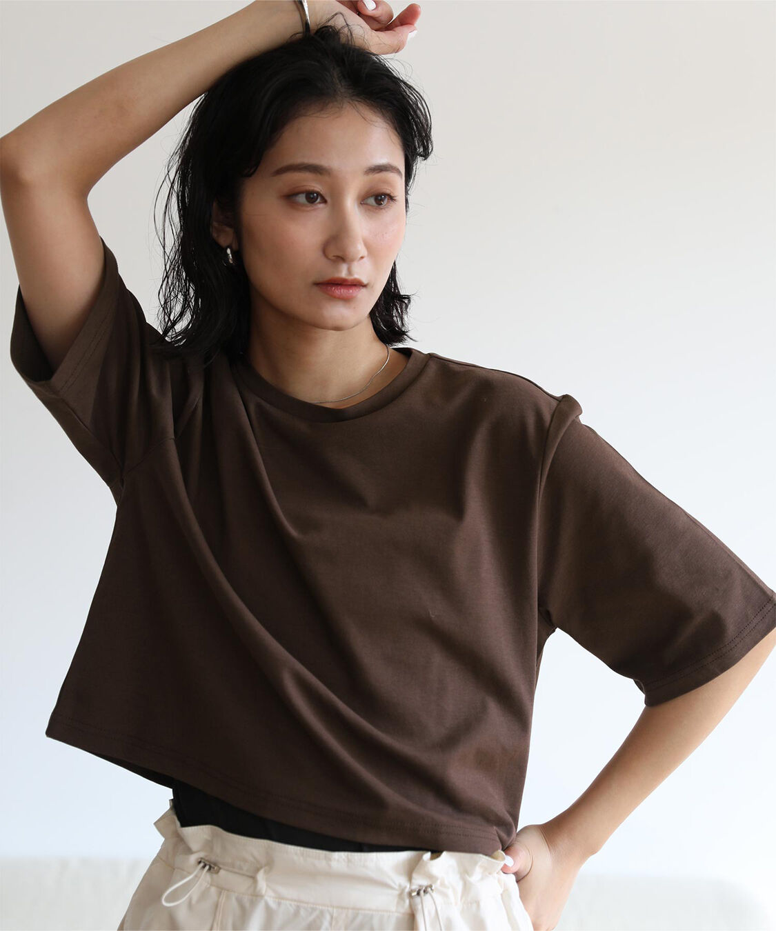 ur's「汗染み防止クロップドTシャツ」|Tシャツ・カットソー|