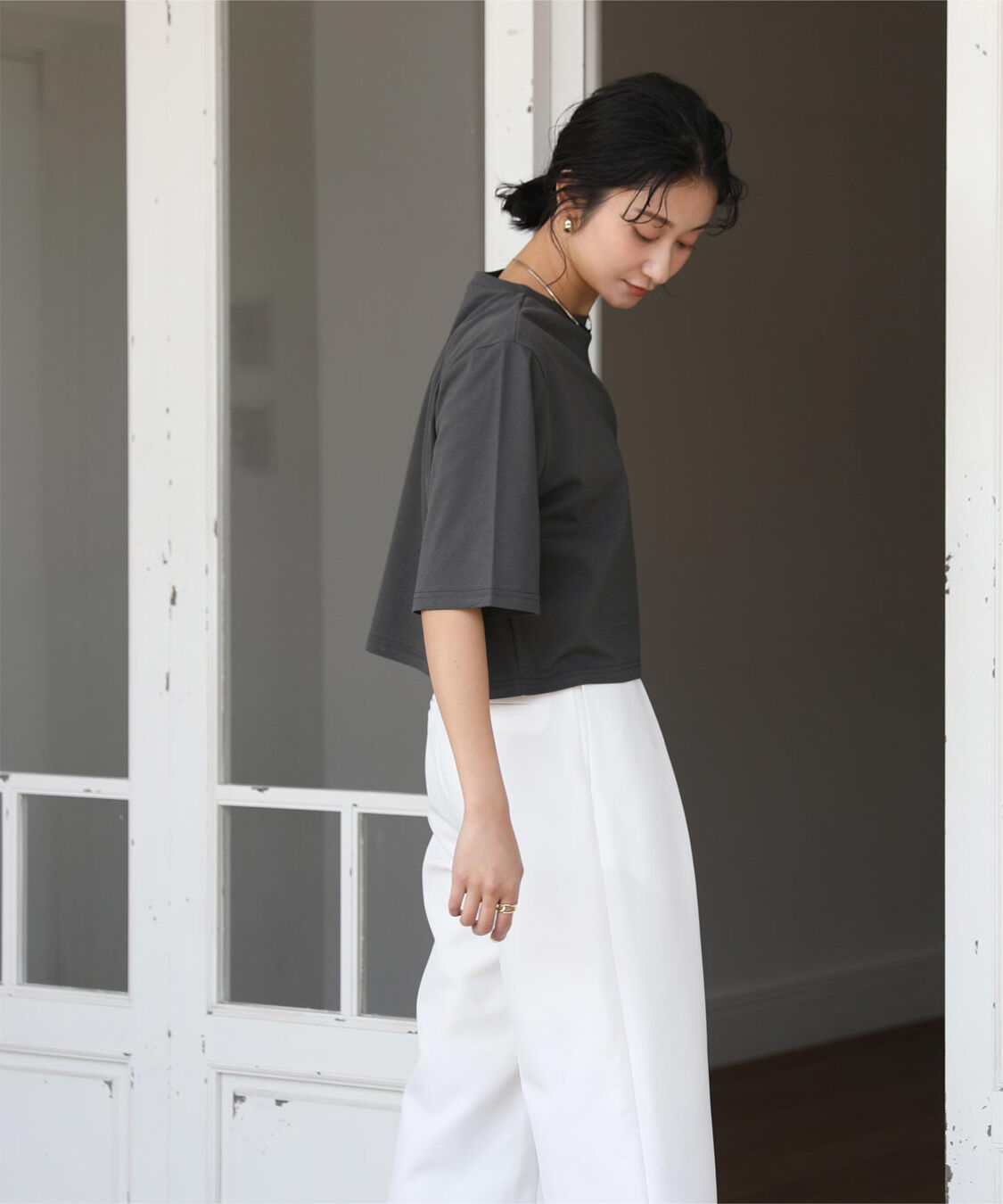 ur's「汗染み防止クロップドTシャツ」|Tシャツ・カットソー|