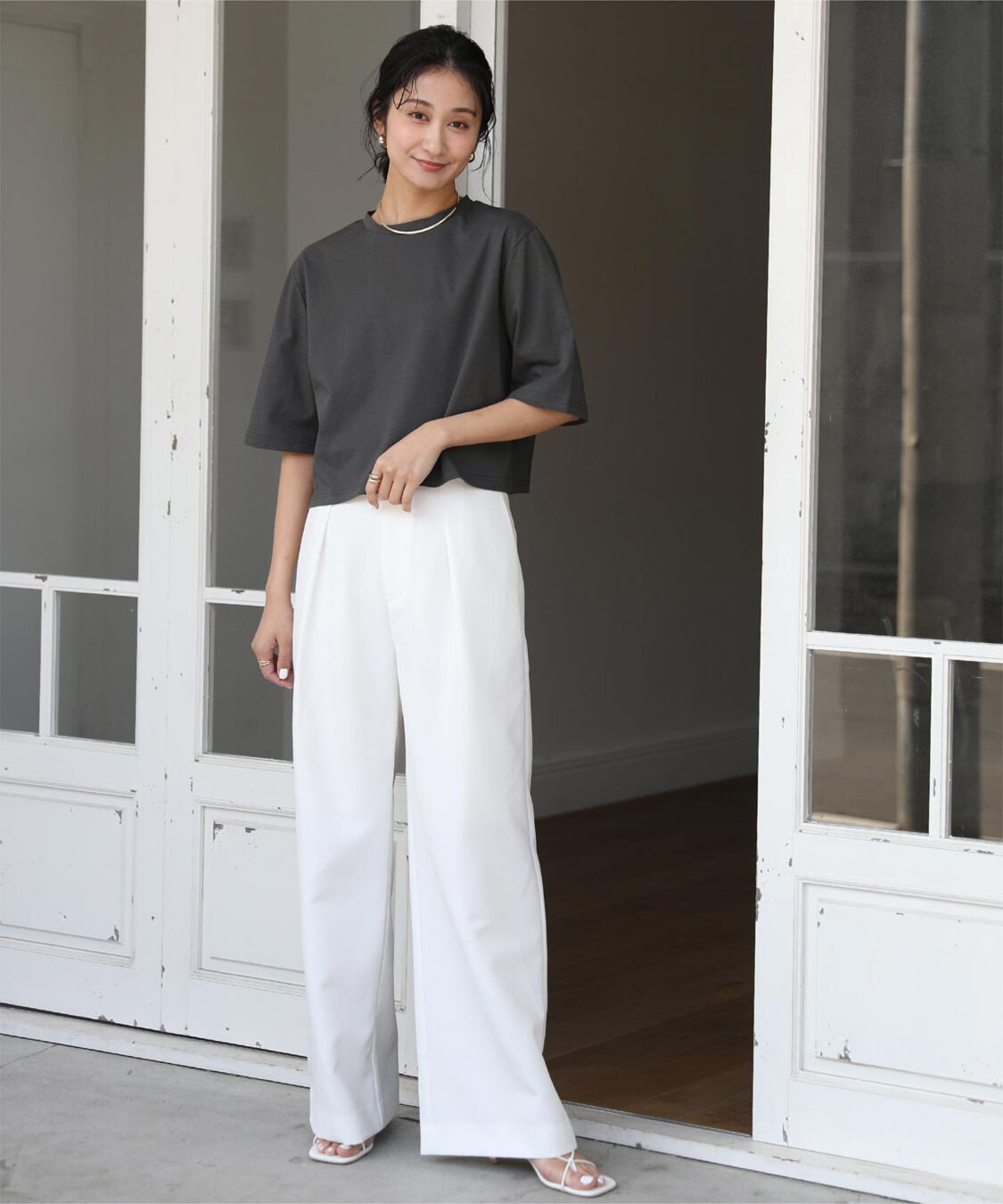 ur's「汗染み防止クロップドTシャツ」|Tシャツ・カットソー|