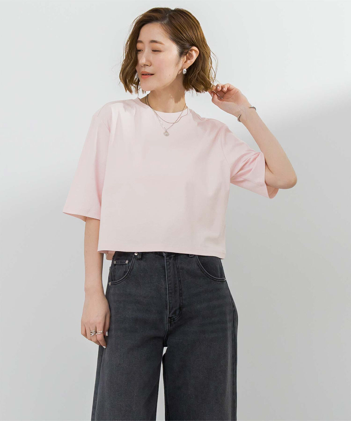 ur's「汗染み防止クロップドTシャツ」|Tシャツ・カットソー|