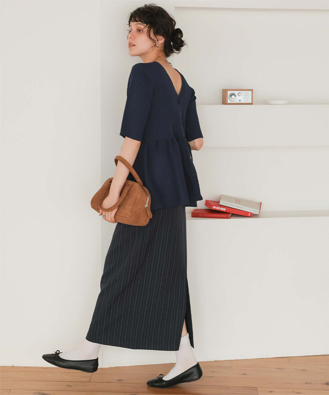 titivate「前後2wayハーフスリーブペプラムニットトップス」|ニット・セーター|