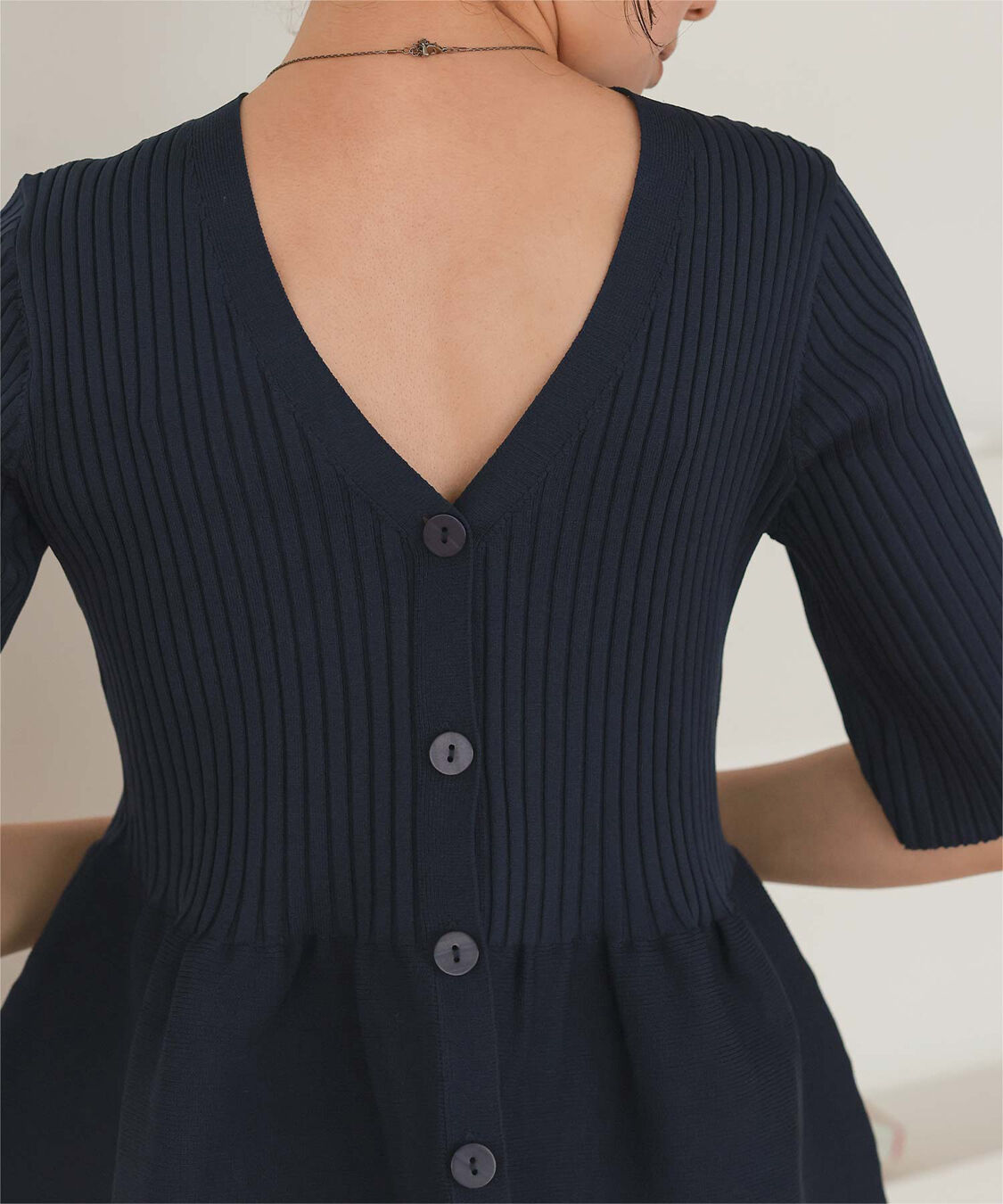 titivate「前後2wayハーフスリーブペプラムニットトップス」|ニット・セーター|