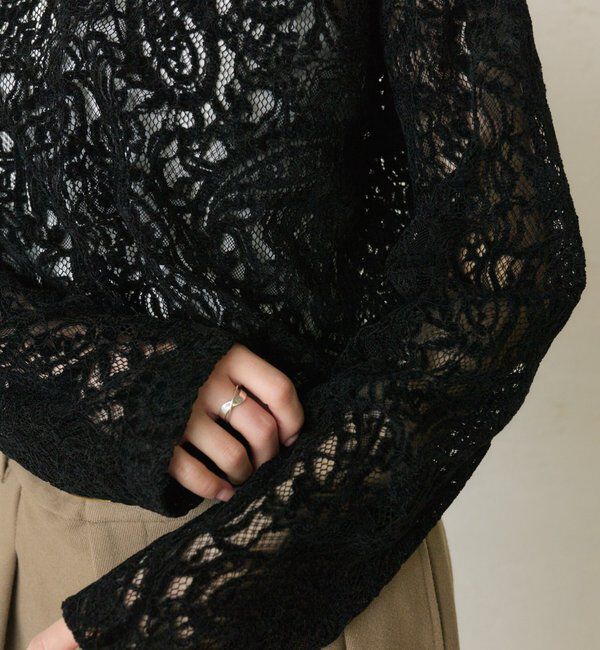 「モールペイズリーストレッチレースプルオーバー」|プルオーバー|