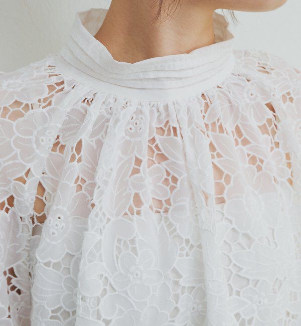  「フラワーモチーフカットワークレースブラウス」|シャツ・ブラウス|