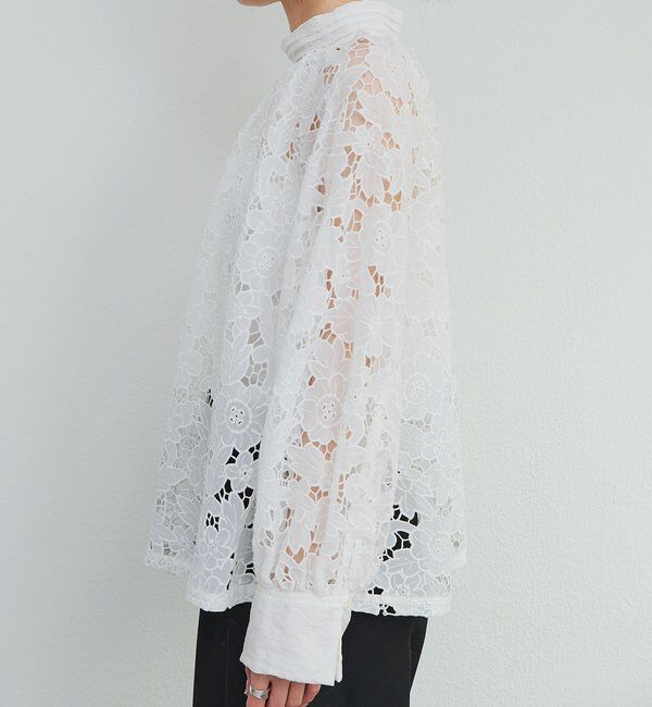  「フラワーモチーフカットワークレースブラウス」|シャツ・ブラウス|