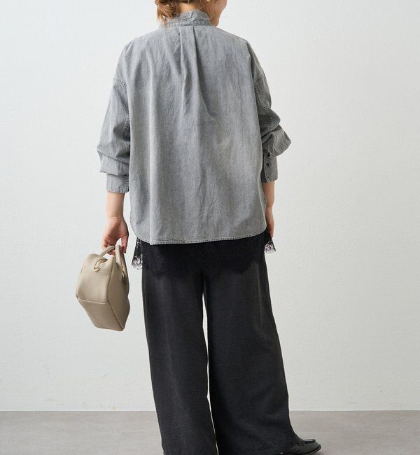  「デニムリボンタイブラウス」|プルオーバー|