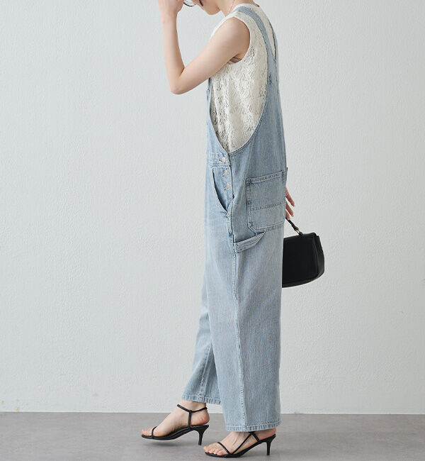  「綿麻デニムサロペット」|その他|