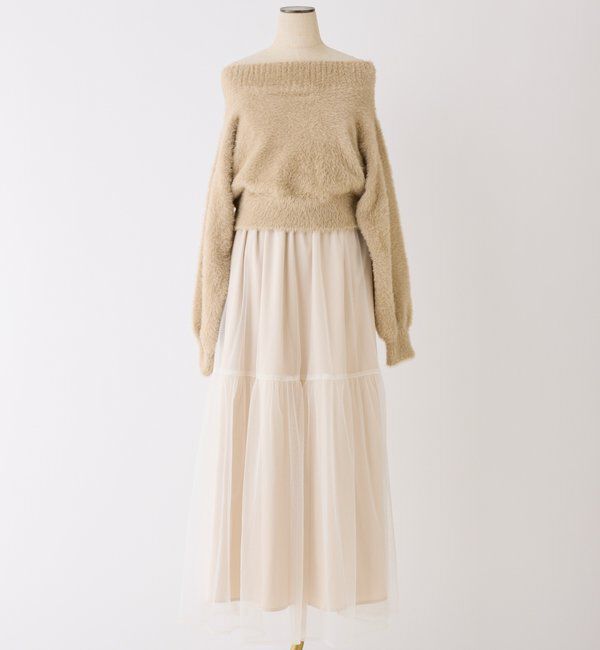  「後ろリボン2wayニットSETワンピ」|ワンピース|