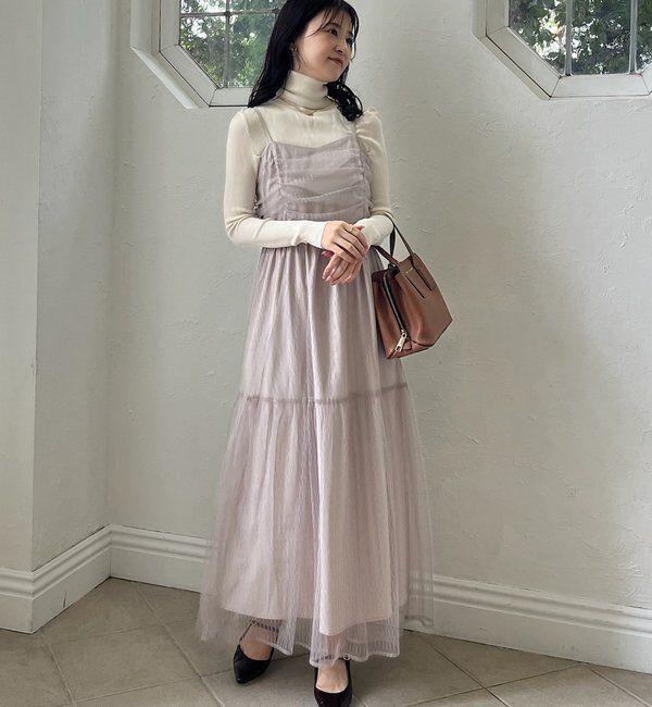  「後ろリボン2wayニットSETワンピ」|ワンピース|