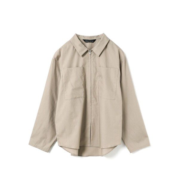 mizuiro ind「mizuiro ind ジップシャツ」|シャツ・ブラウス|ベージュ