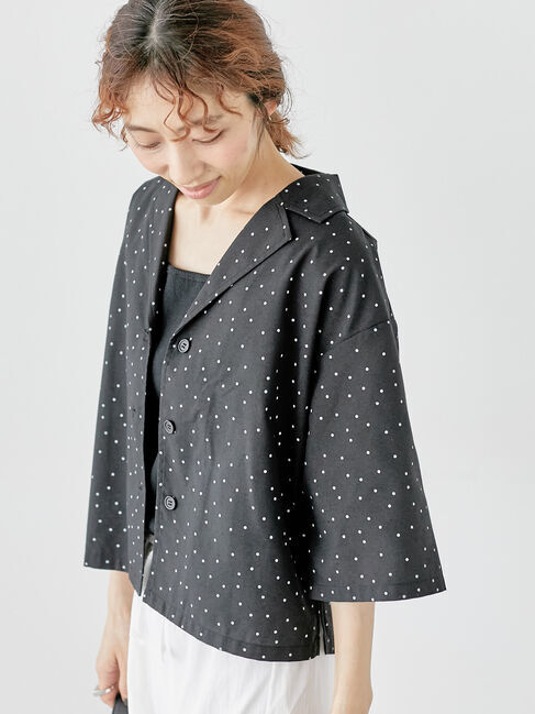 Lugnoncure「【イージーケア】ハーフスリーブ開襟シャツ」|シャツ・ブラウス|ホワイト