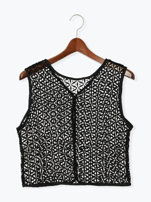 Te chichi TERRASSE「前後2WAYフラワーレースベスト」|シャツ・ブラウス|