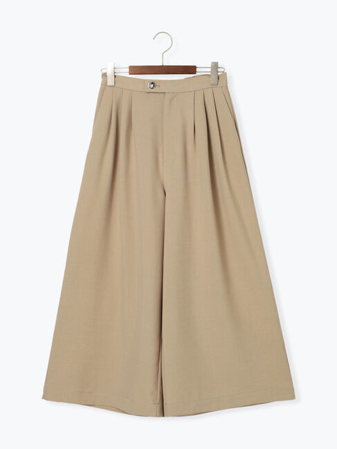 Te chichi「金釦麻調タックガウチョパンツ（セットアップ可）」|その他|