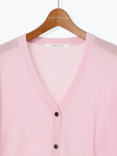 Lugnoncure「麻タッチVネックカーディガン」|カーディガン|