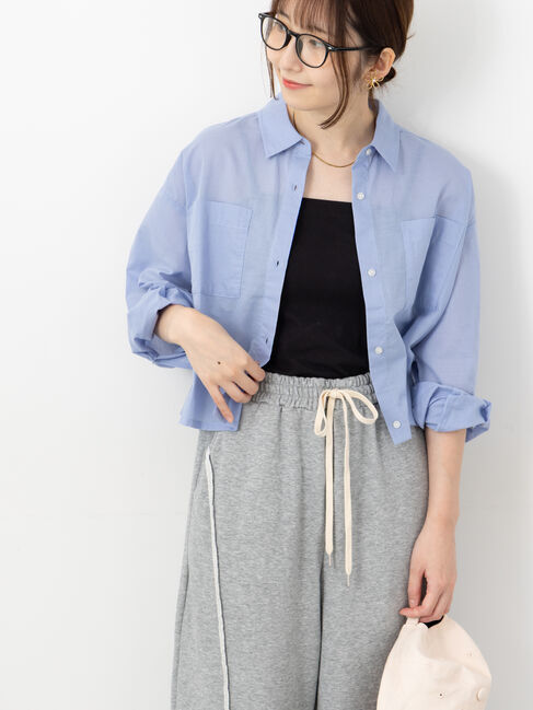 Te chichi TERRASSE「アソートクロップドシャツ」|シャツ・ブラウス|ブルー