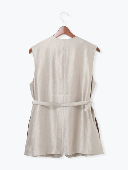 Te chichi「シャイニーノーカラージレ(セットアップ可)」|ダウンベスト・ベスト|