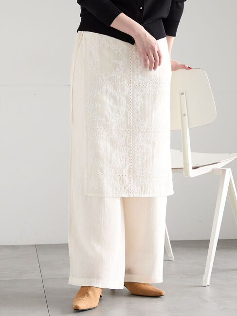 Te chichi「チーフ刺繍ラップスカート付きパンツ」|その他|