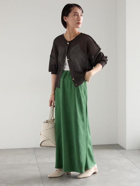 Te chichi「【WEB限定カラーあり】ペーパータッチヤーン2wayメッシュニット」|ニット・セーター|